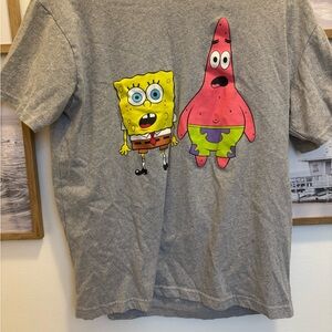 Nickelodeon Gray Tee with SpongeBob and Patrick